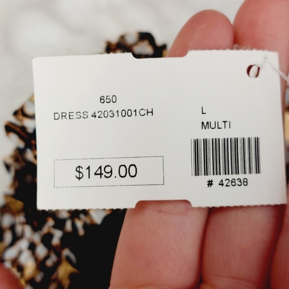 NEW SPANNER Black Yellow Lily of The Valley Print Long Sleeve Midi Dress P722 - Picture 7 of 9